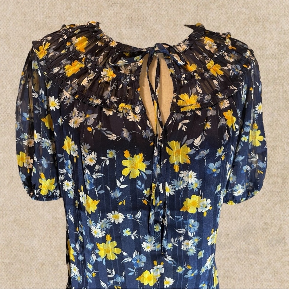 🎁Anthropologie Current Air Smocked Blouse - New🎁 - Picture 6 of 7
